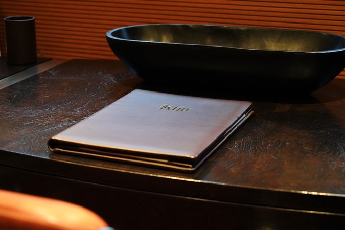 Tropical hardwood was used for a beautiful desk