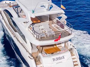 PASHBAR 4 Sunseeker 76 Yacht aft flybridge