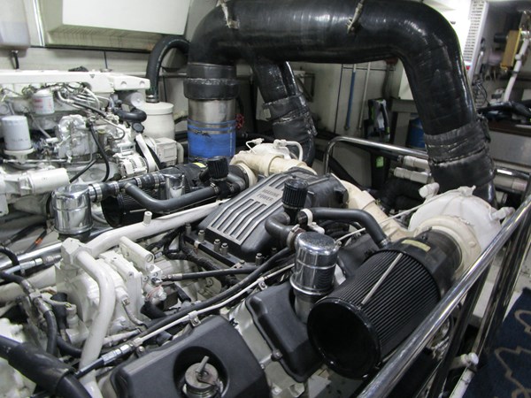 Stbd. Engine from Forward   