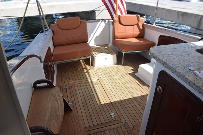 Cockpit View Aft from Helm Deck-Granite Counter  