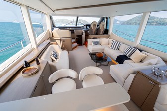 La Mer 51 51.  Princess Y72 2023 (La Mer) - Main Deck Saloon