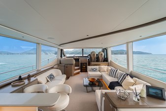 La Mer 52 52.  Princess Y72 2023 (La Mer) -  Main Deck Saloon