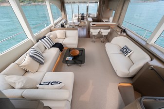 La Mer 76 76.  Princess Y72 2023 (La Mer) - Main Deck Saloon