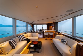 La Mer 86 86.  Princess Y72 2023 (La Mer) - Main Deck Saloon