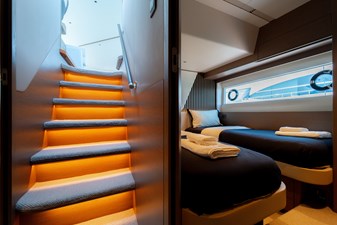 La Mer 116 116.  Princess Y72 2023 (La Mer) - Lower Deck Port Cabin