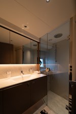 La Mer 129 129.  Princess Y72 2023 (La Mer) - Lower Deck Forward Cabin  Bathroom
