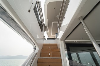 La Mer 134 134.  Princess Y72 2023 (La Mer) - Passageway to Flybridge