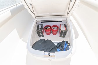 ALL THE RAGE 30 Storage under the fwd island deck seating