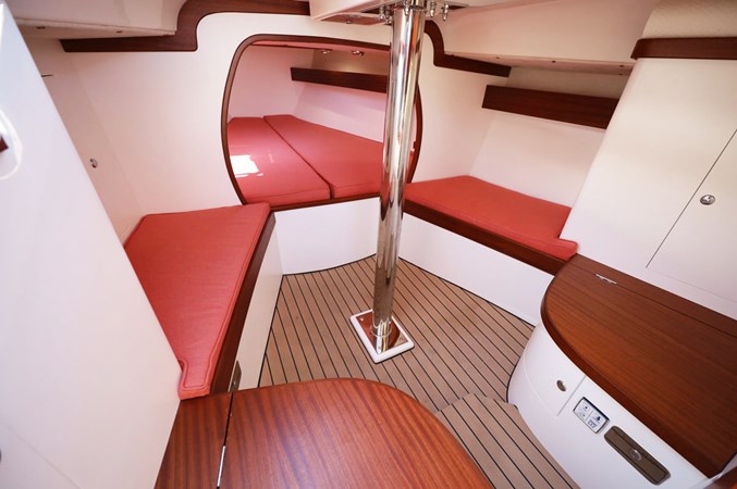 WELCOME: 2024 Leonardo Eagle 44 Interior from Companionway