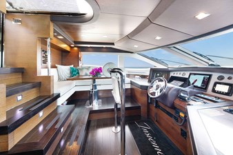 Insieme 31 Pilot House leading to Fly Bridge