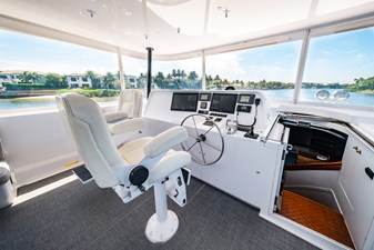 GRACE 58 Flybridge Helm Area  