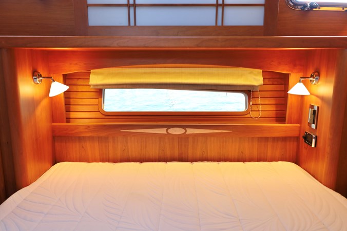 DEFY GRAVITY, 2018 Sabre 48 Flybridge Sedan, Amidship Cabin Detail