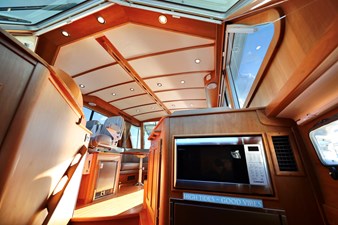 UNNAMED 30 DEFY GRAVITY, 2018 Sabre 48 Flybridge Sedan, Salon Overhead from Galley