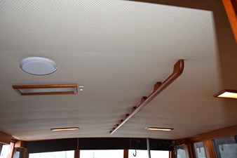 JAMIE LYN 57 Ceiling interior of 1997 Grand Banks Classic yacht with lighting and speaker.