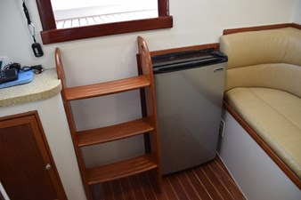 OSPREY 32 Teak steps down to teak and holly cabin sole