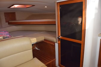 OSPREY 38 Portside door to head compartment. Forward quarter berth and overhead hatch