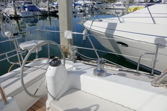 RIGHT ACTION 54 Helm Port Aft