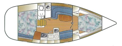 HARMONY 36 Catalina 310 interior layout