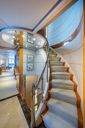 M/Y Probability - 122' Delta Yacht Stairway