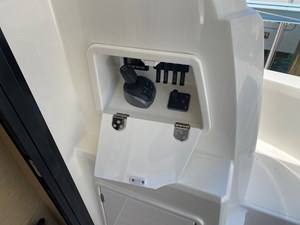 LUCKY ONE 5 Joy stick and bow thruster controls on aft deck