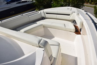 DIAMOND PEARL  4 Bow area with white seating, drink holders, and safety grab railings