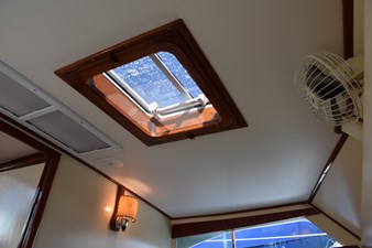 EAGLES NEST  28 Wood trimmed overhead deck hatch