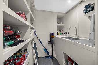 LA-LA-LA 76 Lower Companionway Walk-In Storage Area