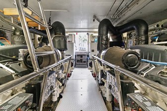 OSSUM DREAM 66 Engine Room Looking Aft  