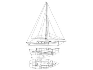TARDIS 11 Bristol Channel Cutter 28  linedrawing