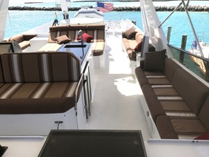 MON SHERI 67 Flybridge Looking Aft