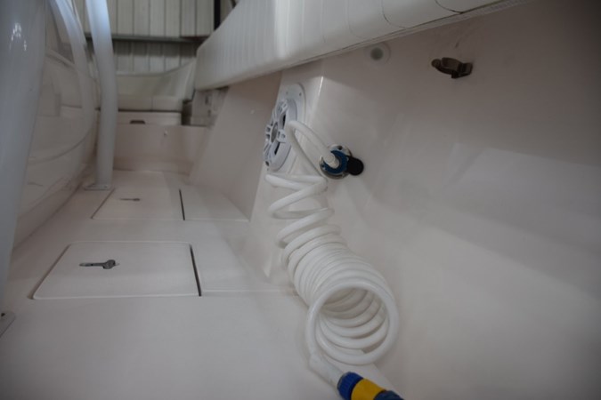 Starboard side sidedeck , washdown connection