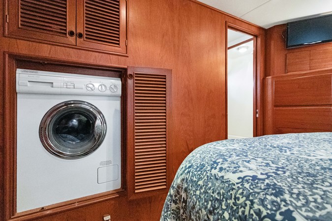 Combo washer dryer in Master stateroom cabinet