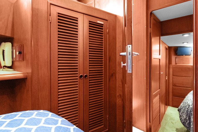 Guest stateroom entry door and closet door