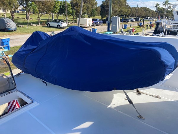 10.5' ABMares RIB centerconsole tender with 20hp outboard and cover