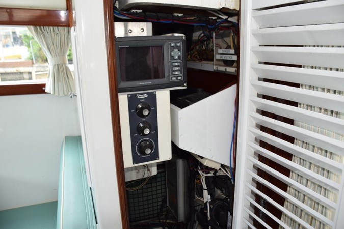 VesselView engine display and air-cond control in starboard closet