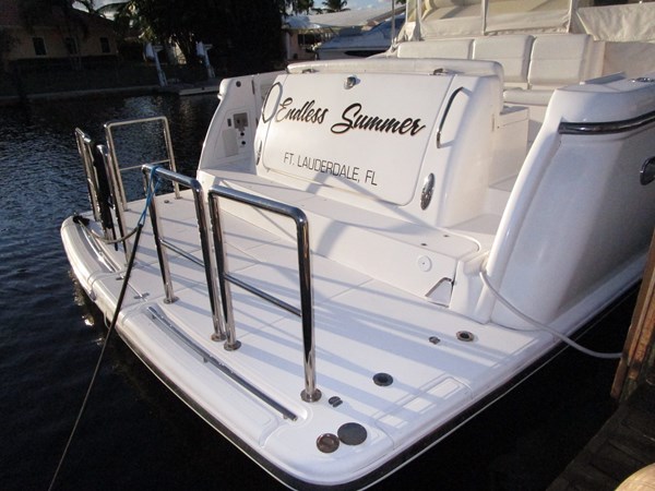 Extra wide swim platform