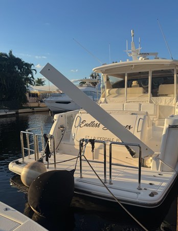 Hidden tender davit