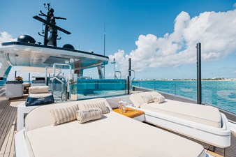 Daybreak 37 DAYBREAK - SUNDECK SUNPADS LOOKING AFT TO PORT