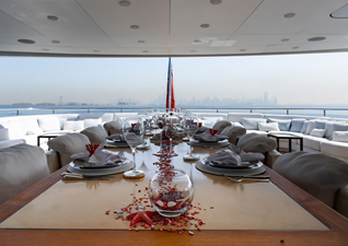 BURKUT 12 Upper deck alfresco dining area