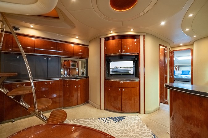 Entertainment center at the salon