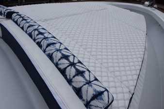 Bentley stitch sunlounge cushions forward deckhouse  