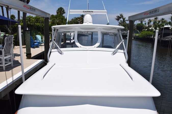 Aft view from bow of hardtop and radar