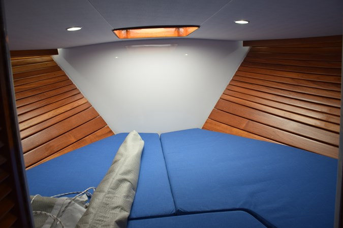 Berth area with filler - cockpit shade in storage bag