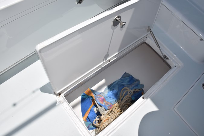 Portside under deck fish box