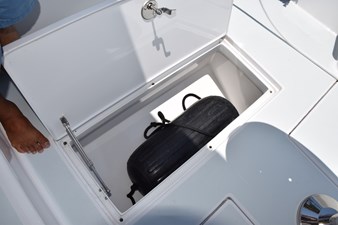 Starboard side cockpit fish box