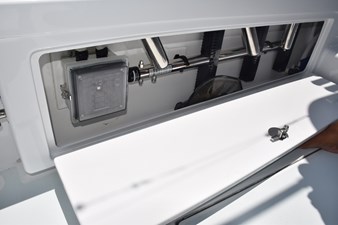 Portside cockpit storage cabinet, Armstrong swim ladder storage