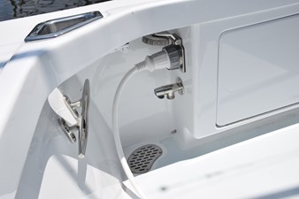 Shore power connection and washdown spigot
