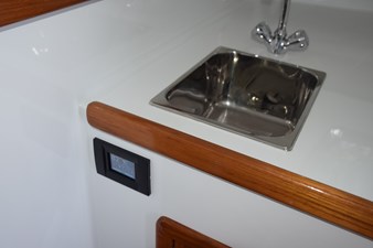 Galley counter sink and AC digital thermostat