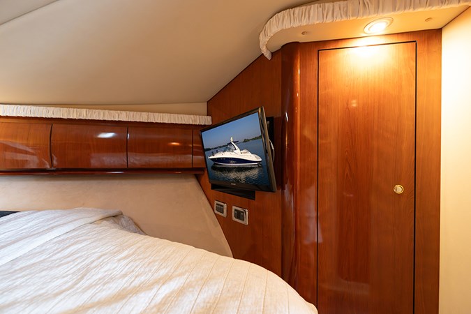 Entertainment center in the master stateroom