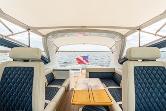 TCB 25 Upper salon looking aft (with the top up)